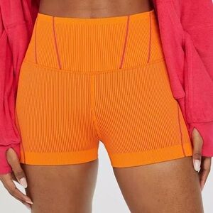 OFFLINE By Aerie Seamless Corset 2" Bike Short Biker Shorts Simply Orange Medium